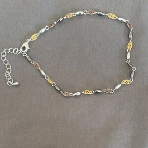 Elegant Gold and Silver Ankle Bracelet